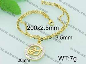 Stainless Steel Gold-plating Bracelet - KB62855-Z