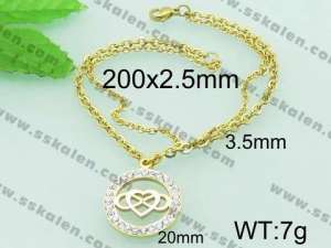 Stainless Steel Gold-plating Bracelet - KB62861-Z