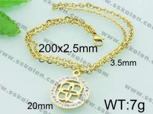 Stainless Steel Gold-plating Bracelet - KB62864-Z