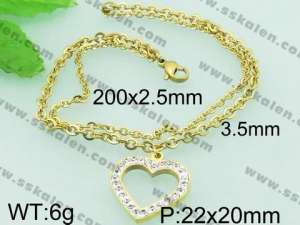 Stainless Steel Gold-plating Bracelet - KB62865-Z