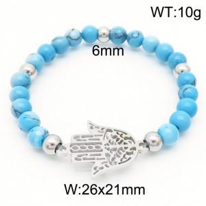 Stainless Steel Stone Bracelet - KB63112-Z