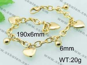 Stainless Steel Gold-plating Bracelet - KB63131-Z