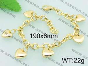 Stainless Steel Gold-plating Bracelet - KB63132-Z