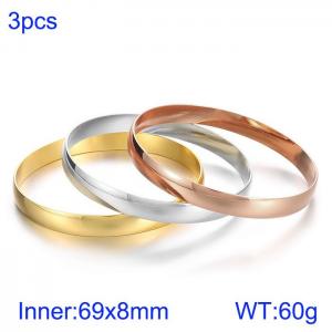 Stainless Steel Gold-plating Bangle - KB63163-LO