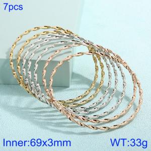 Stainless Steel Gold-plating Bangle - KB63164-LO