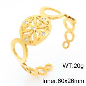 Stainless Steel Gold-plating Bangle - KB63342-K