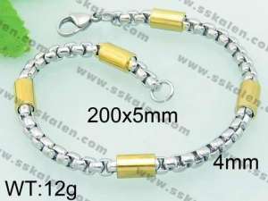 Stainless Steel Gold-plating Bracelet - KB63504-Z