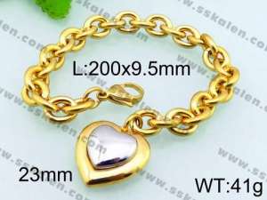 Stainless Steel Gold-plating Bracelet - KB64197-Z