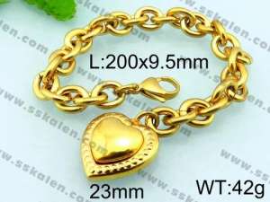 Stainless Steel Gold-plating Bracelet - KB64201-Z