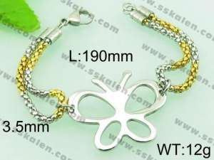 Stainless Steel Gold-plating Bracelet - KB64475-Z
