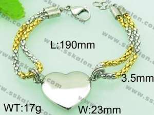 Stainless Steel Gold-plating Bracelet - KB64480-Z