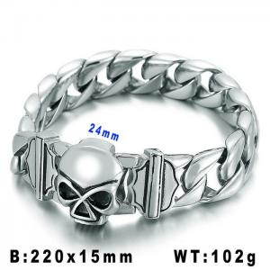 Stainless Skull Bangle - KB64492-BD