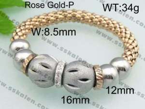 Stainless Steel Rose Gold-plating Bracelet - KB64737-K