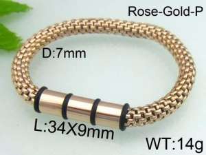 Stainless Steel Rose Gold-plating Bracelet - KB64742-K