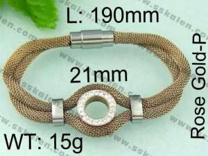 Stainless Steel Mesh Bracelet - KB64769-K