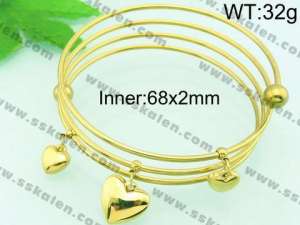 Stainless Steel Gold-plating Bangle - KB65143-Z