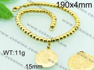 Stainless Steel Gold-plating Bracelet - KB65172-Z