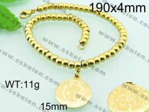 Stainless Steel Gold-plating Bracelet - KB65172-Z