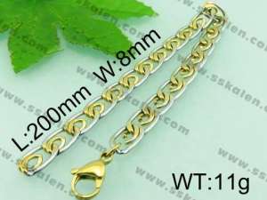 Stainless Steel Gold-plating Bracelet - KB65181-Z