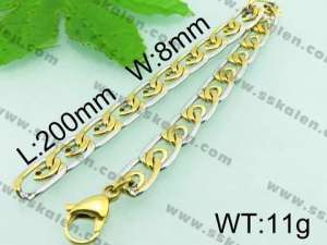 Stainless Steel Gold-plating Bracelet - KB65182-Z