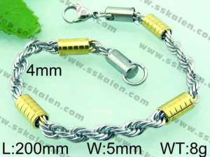 Stainless Steel Gold-plating Bracelet - KB65184-Z