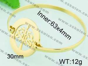 Stainless Steel Gold-plating Bangle - KB65335-Z