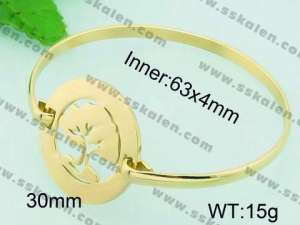 Stainless Steel Gold-plating Bangle - KB65336-Z