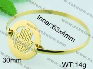 Stainless Steel Gold-plating Bangle - KB65337-Z