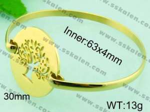 Stainless Steel Gold-plating Bangle - KB65338-Z