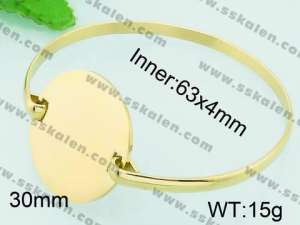 Stainless Steel Gold-plating Bangle - KB65339-Z