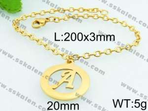 Stainless Steel Gold-plating Bracelet - KB65692-Z