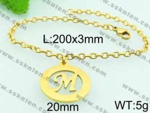 Stainless Steel Gold-plating Bracelet - KB65696-Z