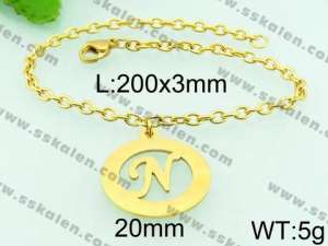 Stainless Steel Gold-plating Bracelet - KB65697-Z