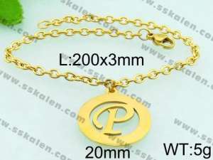 Stainless Steel Gold-plating Bracelet - KB65698-Z