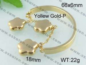 Stainless Steel Gold-plating Bracelet - KB65832-KC