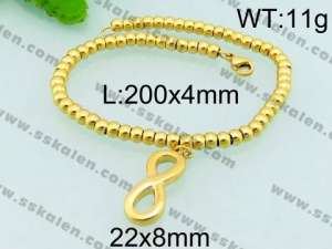 Stainless Steel Gold-plating Bracelet - KB65855-Z