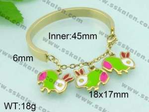 Stainless Steel Gold-plating Bracelet - KB65868-KC