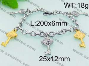 Stainless Steel Gold-plating Bracelet - KB65869-Z