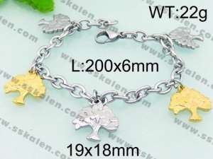Stainless Steel Gold-plating Bracelet - KB65871-Z
