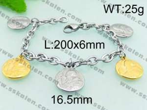Stainless Steel Gold-plating Bracelet - KB65872-Z