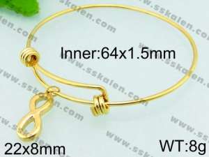 Stainless Steel Gold-plating Bangle - KB65882-Z