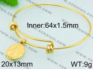 Stainless Steel Gold-plating Bangle - KB65883-Z