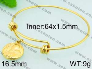 Stainless Steel Gold-plating Bangle - KB65884-Z
