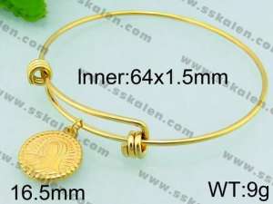 Stainless Steel Gold-plating Bangle - KB65885-Z