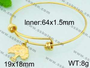 Stainless Steel Gold-plating Bangle - KB65886-Z