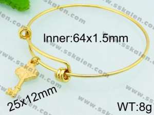 Stainless Steel Gold-plating Bangle - KB65887-Z