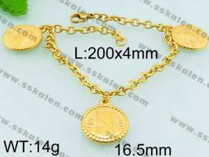 Stainless Steel Gold-plating Bracelet - KB65896-Z