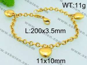 Stainless Steel Gold-plating Bracelet - KB65946-Z