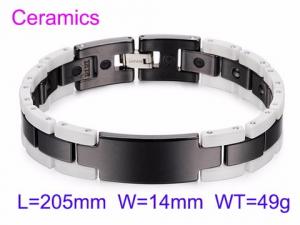 Stainless steel with Ceramic Bracelet - KB65964-W