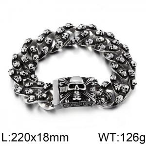 Stainless Skull Bracelet - KB66291-BD